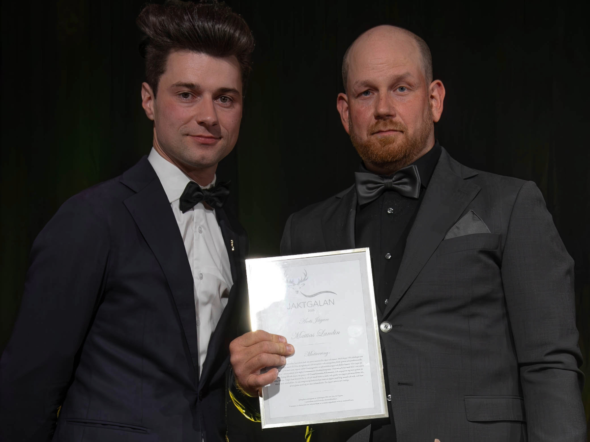 Mattias Landin Mattias Landin vinnaren av årets jägare